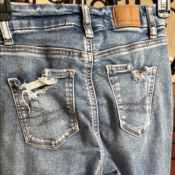 AMERICAN EAGLE OUTFITTERS women's distressed jeans, size 00 - Picture 5 of 12